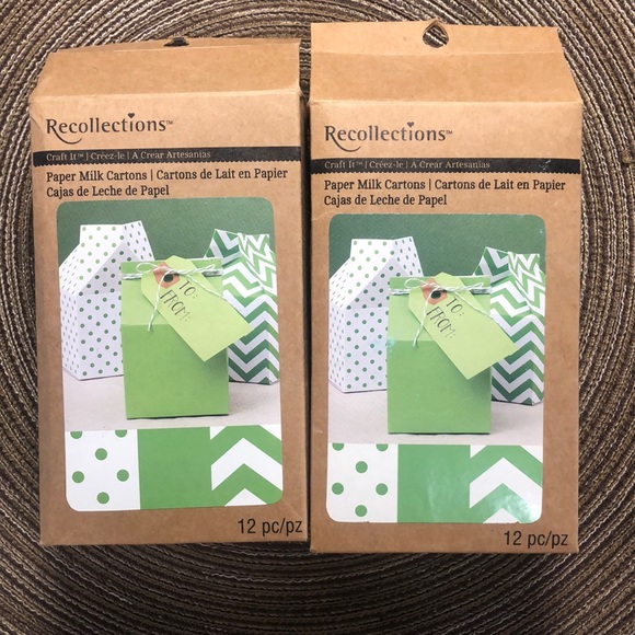 Recollections | Holiday | Recollections Paper Milk Cartons Green White ...
